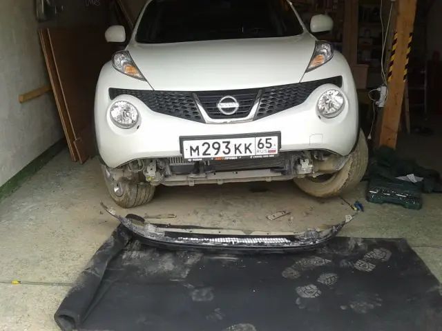 Защита радиатора для Nissan Juke (2010-2014) дорестайл | Стандарт