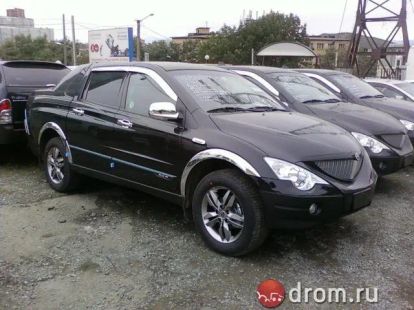 Дефлекторы окон и капота для SsangYong Actyon Sports 2007-2011