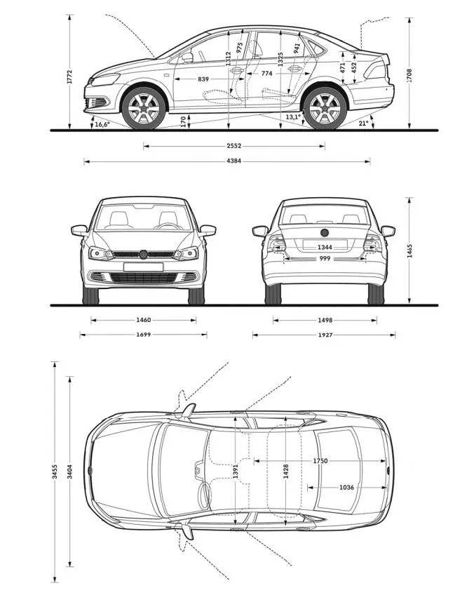 Volkswagen ширина. Клиренс VW Polo 2021. Габаритные Размеры Фольксваген поло седан. Чертеж VW Polo sedan. Чертёж Volkswagen Polo 2013.